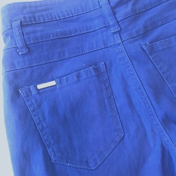 High Rise Cuffed Button Front Denim Shorts SZ 7 - Picture 5 of 8